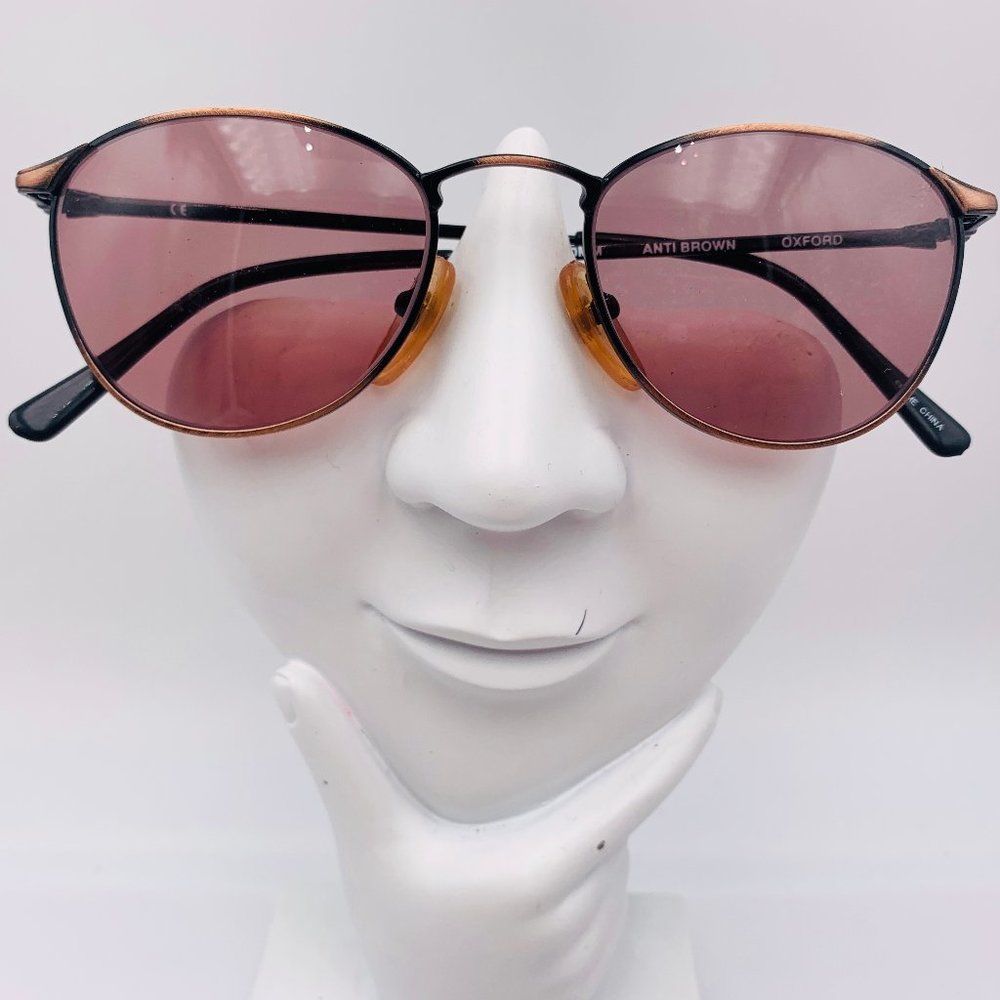 OXFORD METAL ANTIQUE BRONZE OVAL FRAMES SUNGLASSES